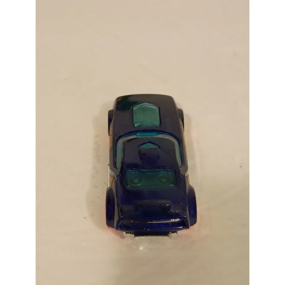 Hot Wheels Fast Fish Navy Blue Teal Windows Orange Wheels Loose 1/64 Scale Car